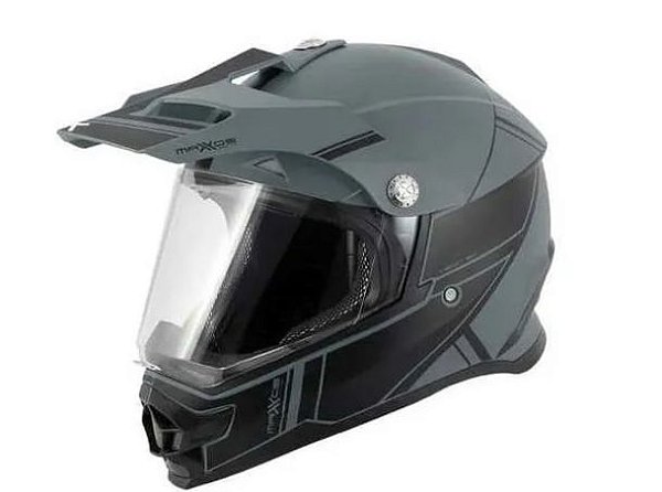 CAPACETE MATTOS RACING TTR 2 PRETO/CINZA 56