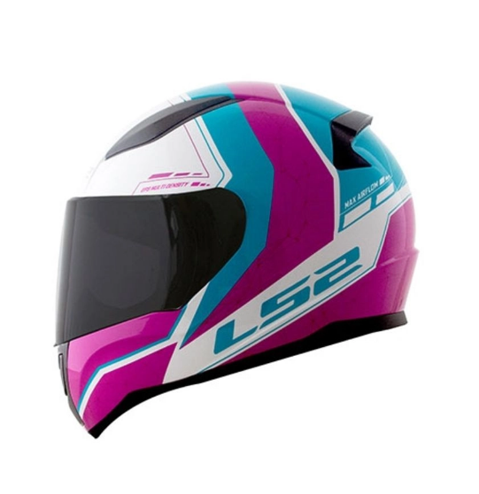 CAPACETE LS2 RAPID FF353 CANDIE WHT/PNK FLO/LGT BLUE 58/M