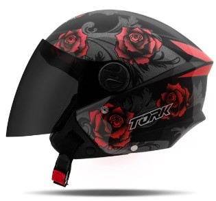 CAPACETE TORK NEW LIBERTY THREE FLOWERS VM/PT FOSCO 58