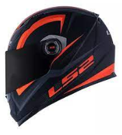 CAPACETE LS2 FF358 SIGMA MATTE BLK/FLUO ORANGE 60/L