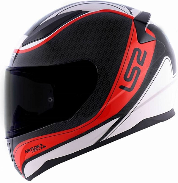 CAPACETE LS2 RAPID FF353 DEEPER WHT/BLK/RED 58/M