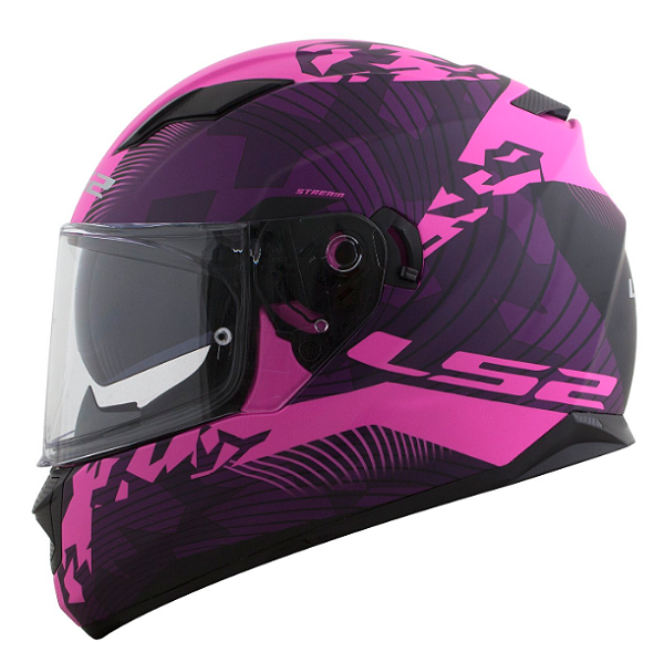 CAPACETE LS2 FF320 STREAM HYPE MATTE BLK/FUCSIA 60/L