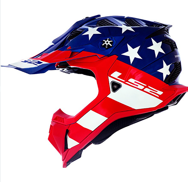 CAPACETE LS2 MX700 SUBVERTER EVO KROME GLORY RED/BLUE/WHITE 58/M