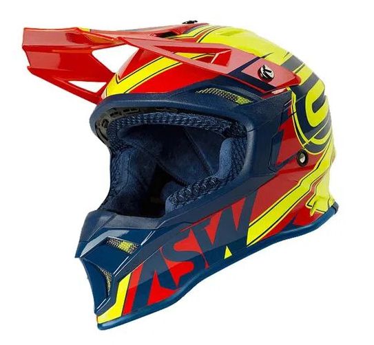 CAPACETE ASW FUSION 2.0 BLADE AMARELO FLUO VERMELHO AZUL 62  EAN  7908377104709