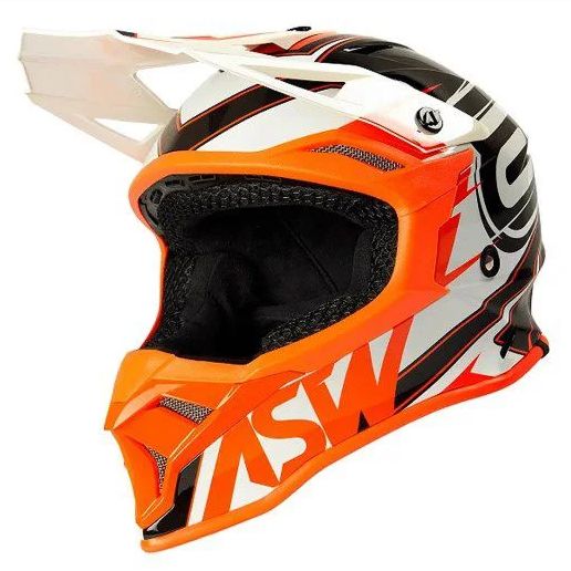CAPACETE ASW FUSION 2.0 BLADE PRETO LARANJA BRANCO 60  EAN  7908377104846
