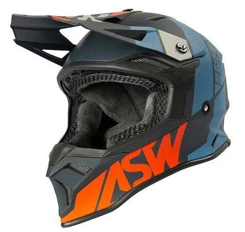 CAPACETE ASW FUSION 2.0 SEECKER CINZA AZUL LARANJA 58  EAN  7908377104952