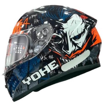 CAPACETE YOHE NEW BLADE PLAYFUL BCO/PTO 60