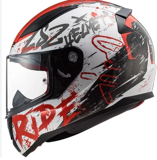 CAPACETE LS2 RAPID FF353 NAUGHTY WHT/RED 58/M