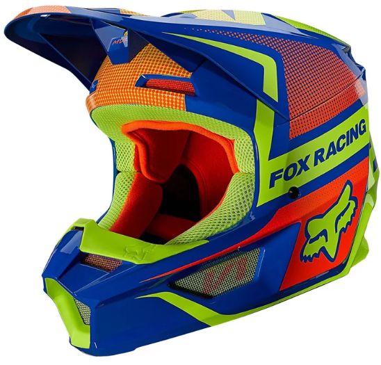 CAPACETE FOX V1 MX OKTIV BLU L