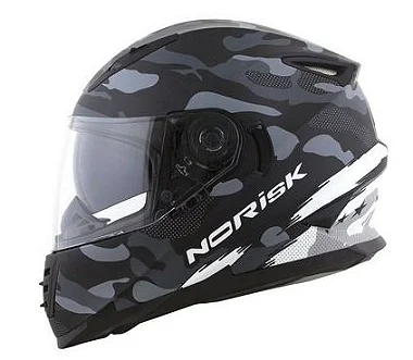 CAPACETE NORISK FF302 DESTROYER MATTE BLK/WHITE 58/M