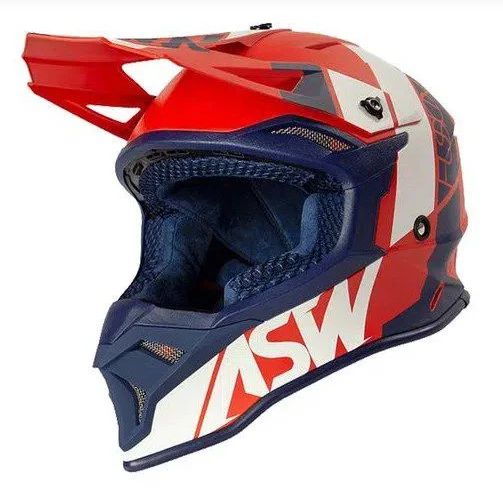 CAPACETE ASW FUSION 2.0 SEECKER VERMELHO AZUL BRANCO 62  EAN  7908377105096
