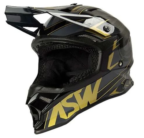 CAPACETE ASW FUSION 2.0 BLADE PRETO CINZA DOURADO 62  EAN  7908377102057