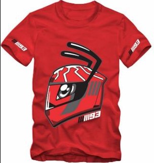 CAMISETA ALL BOY MARQUEZ CAPACETE VERMELHO G1