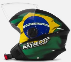 CAPACETE TORK NEW LIBERTY THREE PATRIOTA PT/VD 58