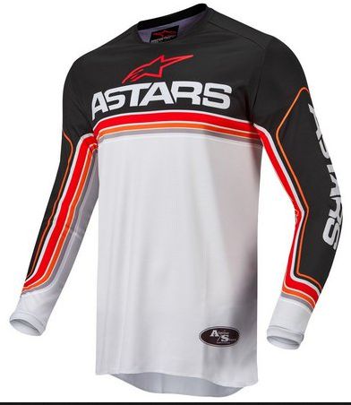 CAMISA ALPINESTARS FLUID SPEED 22 PRETO CINZA VERMELHO M  EAN  8059175903670