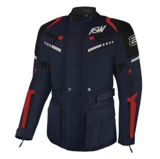 JAQUETA ASW TSUNAMI AZUL VERMELHO 2XL  EAN  7898702510568