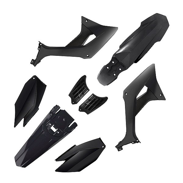 KIT PLASTICOS CRF 250F PRETO RIDE