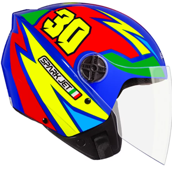 CAPACETE EBF SPARK JET 30 AZUL 56