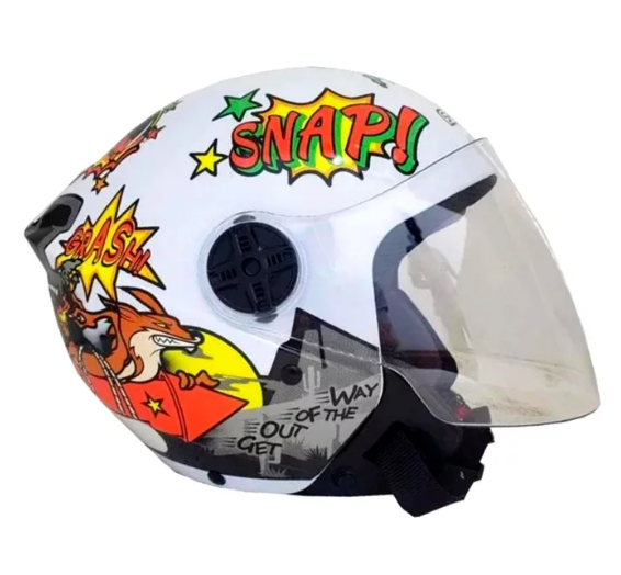 CAPACETE EBF SPARK JET COIOTE BRANCO 56