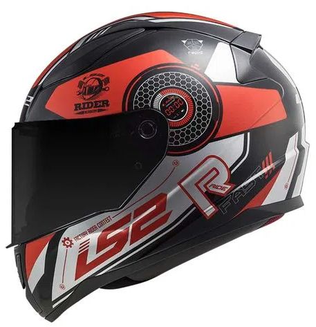 CAPACETE LS2 RAPID FF353 STRATUS BLK/RED/SILVER 60/L