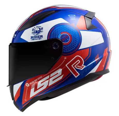 CAPACETE LS2 RAPID FF353 STRATUS BLUE/RED/WHITE 58/M