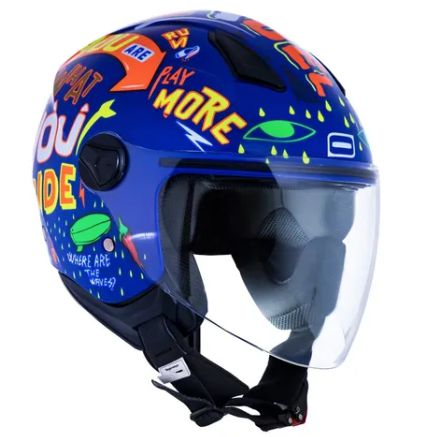CAPACETE NORISK ORION FREE BLUE/ORANGE 58/M