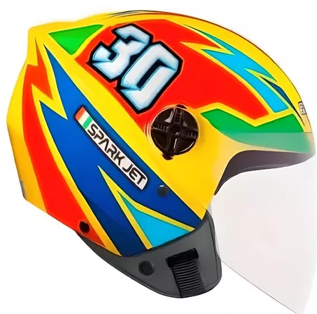 CAPACETE EBF SPARK JET 30 AMARELO 56