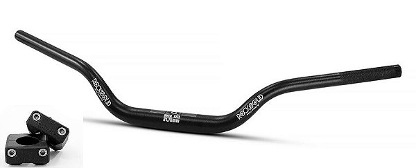 GUIDAO ROCKSOLID 28,60MM PRETO FOSCO ALTO C/ADAPTADOR