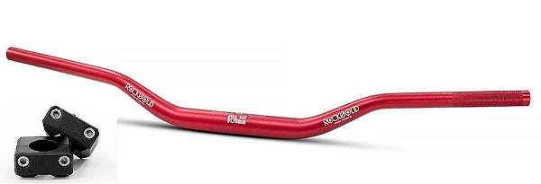 GUIDAO ROCKSOLID 28,60MM VERMELHO BAIXO C/ADAPTADOR