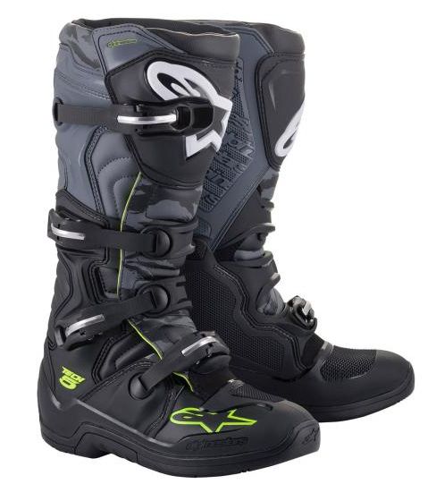BOTA ALPINESTARS TECH 5 PRETO CINZA AMARELO FLUO 10  EAN  8059175884474