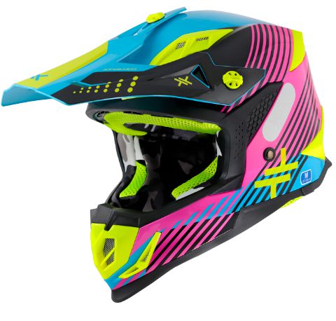 CAPACETE MATTOS RACING ATOMIC AM FLUOR/MULTICOLOR AMARELO FLUOR 58