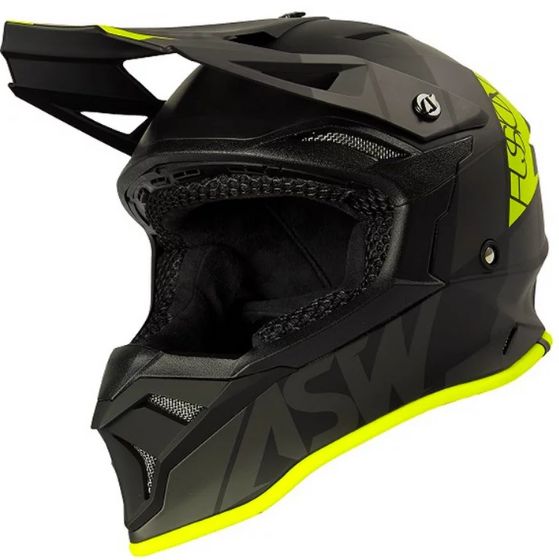 CAPACETE ASW FUSION 2.0 SEECKER PRETO AMARELO FLUO 62  EAN  7908377102088
