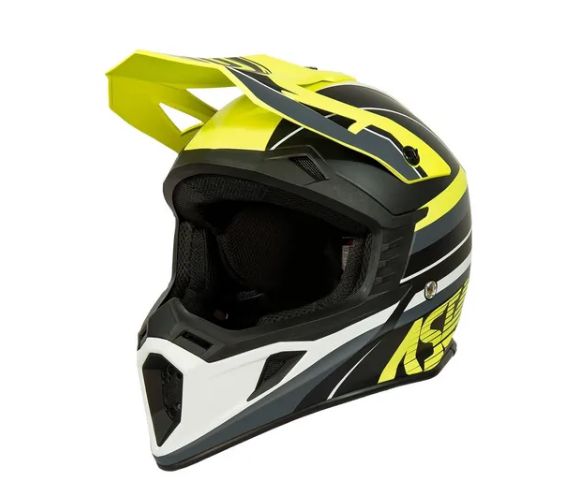 CAPACETE ASW CORE TORN AMARELO FLUO PRETO BRANCO 60  EAN  7908377124271