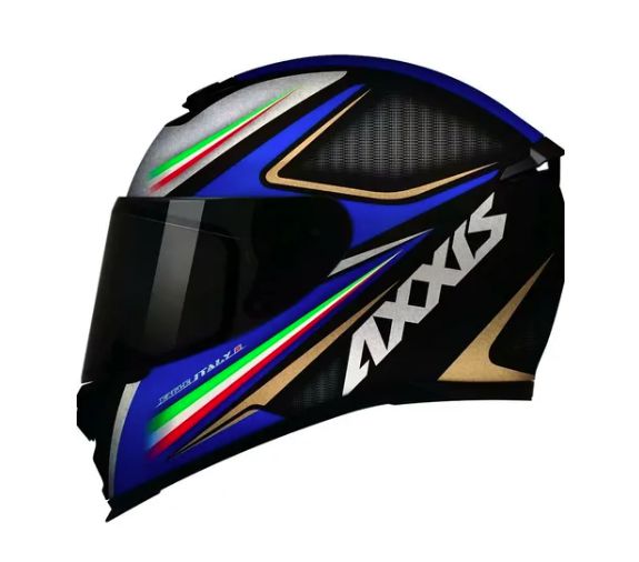CAPACETE AXXIS EAGLE ITALY 2 MATT BLACK/GREY/BLUE 58/M