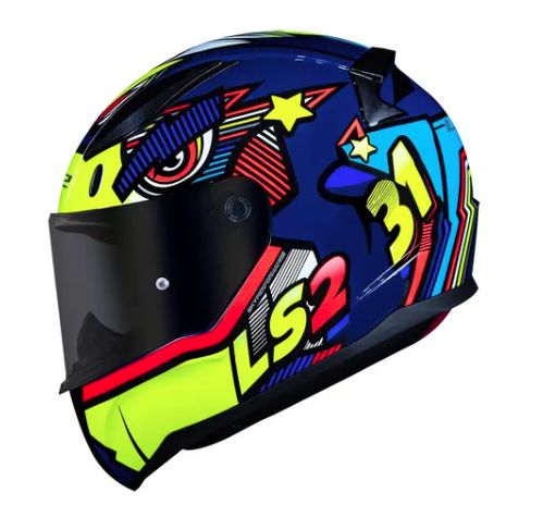 CAPACETE LS2 RAPID FF353 KHAN YEL/BLUE 58/M