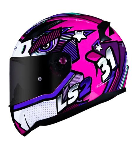 CAPACETE LS2 RAPID FF353 KHAN FUC/WHT 58/M