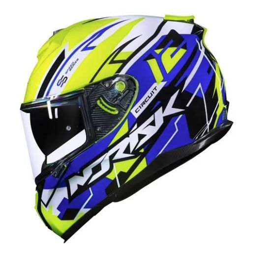 CAPACETE NORISK STRADA CIRCUIT HV YLW/BLUE/BLACK 60/L