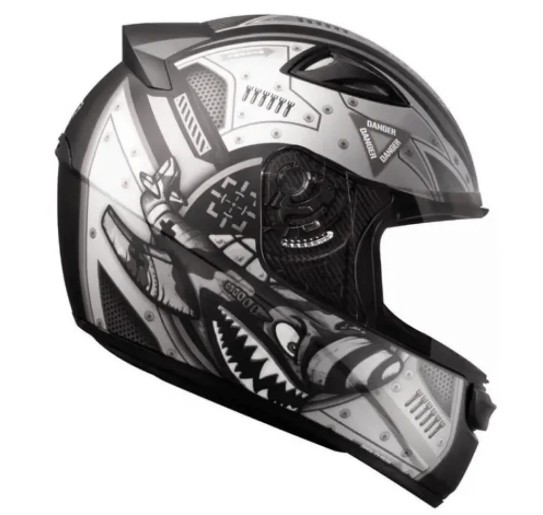 CAPACETE EBF SPARK AIR PTF/PRATA 58