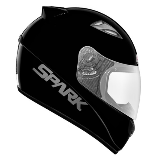 CAPACETE EBF SPARK SOLID PRETO FOSCO 56