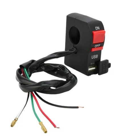 INTERRUPTOR EMERGENCIA COM CARREGADOR USB UNIVERSAL