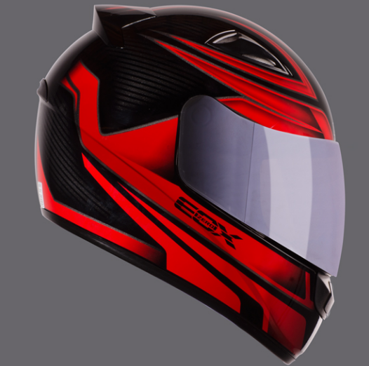 CAPACETE EBF EOX FROST PT/FOSCO/VERMELHO 61