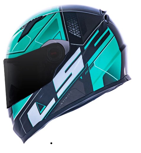 CAPACETE LS2 FF358 ULTRA BLK/GREEN 56/S