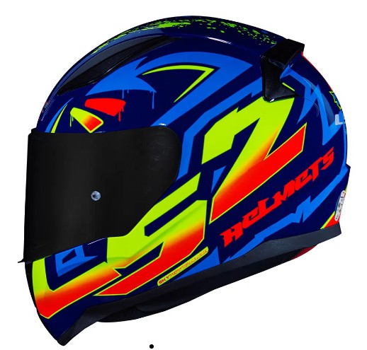 CAPACETE LS2 RAPID FF353 TAGLINE BLU/YELLOW 58/M