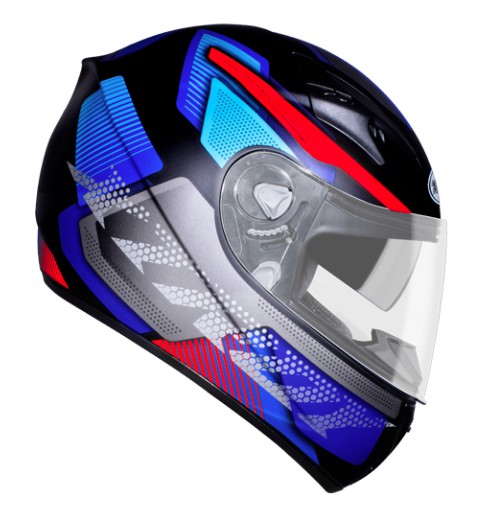 CAPACETE EBF X TROY FURIOUS PFO/AZUL 58
