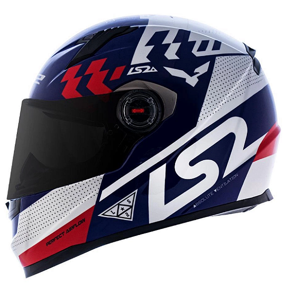 CAPACETE LS2 FF358 PODIUM BLU/WHT/RED 56/S