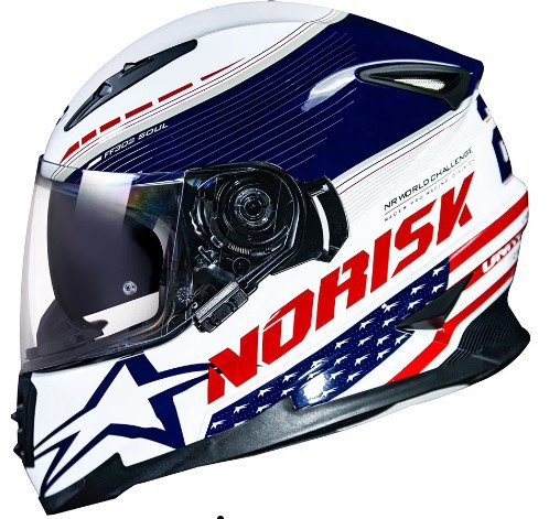 CAPACETE NORISK FF302 GRAND PRIX USA 60/L