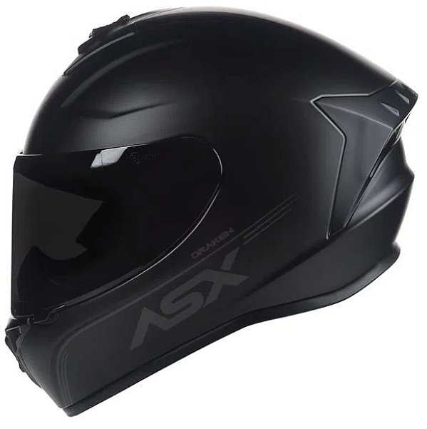 CAPACETE ASX DRAKEN SOLID FOSCO PRETO 64/XXL