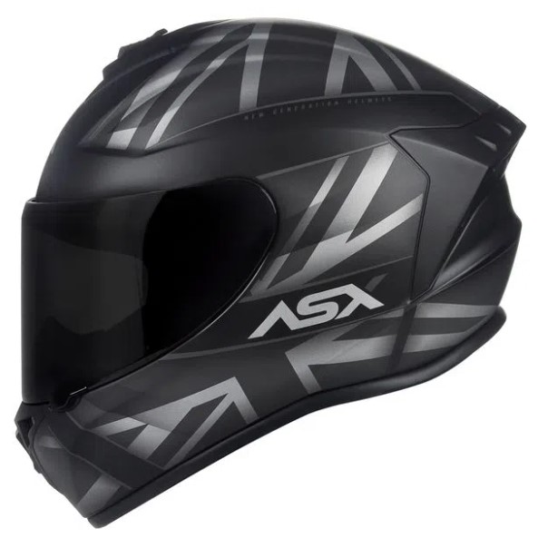 CAPACETE ASX DRAKEN UK FOSCO PRETO/CINZA 64/XXL