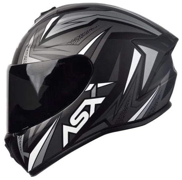 CAPACETE ASX DRAKEN VECTOR FOSCO PRETO/CINZA 60/L
