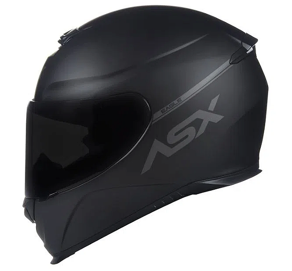 CAPACETE ASX EAGLE SOLID FOSCO PRETO/CINZA 62/XL